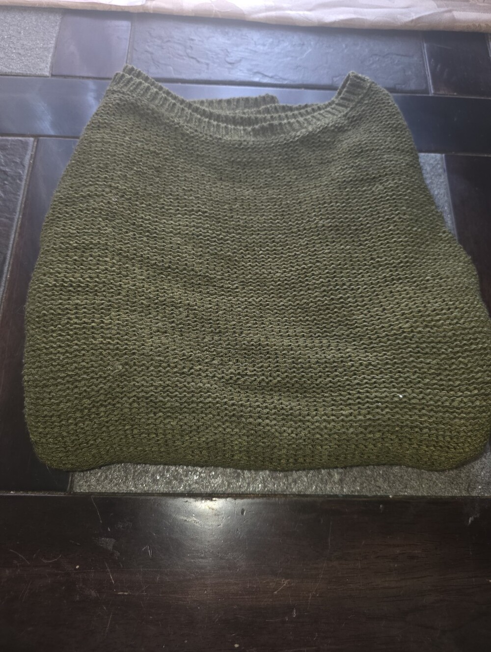 Style & Co. Olive Crewneck Knit Sweater